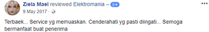 Service yg memuaskan. Cenderahati yg pasti diingati!